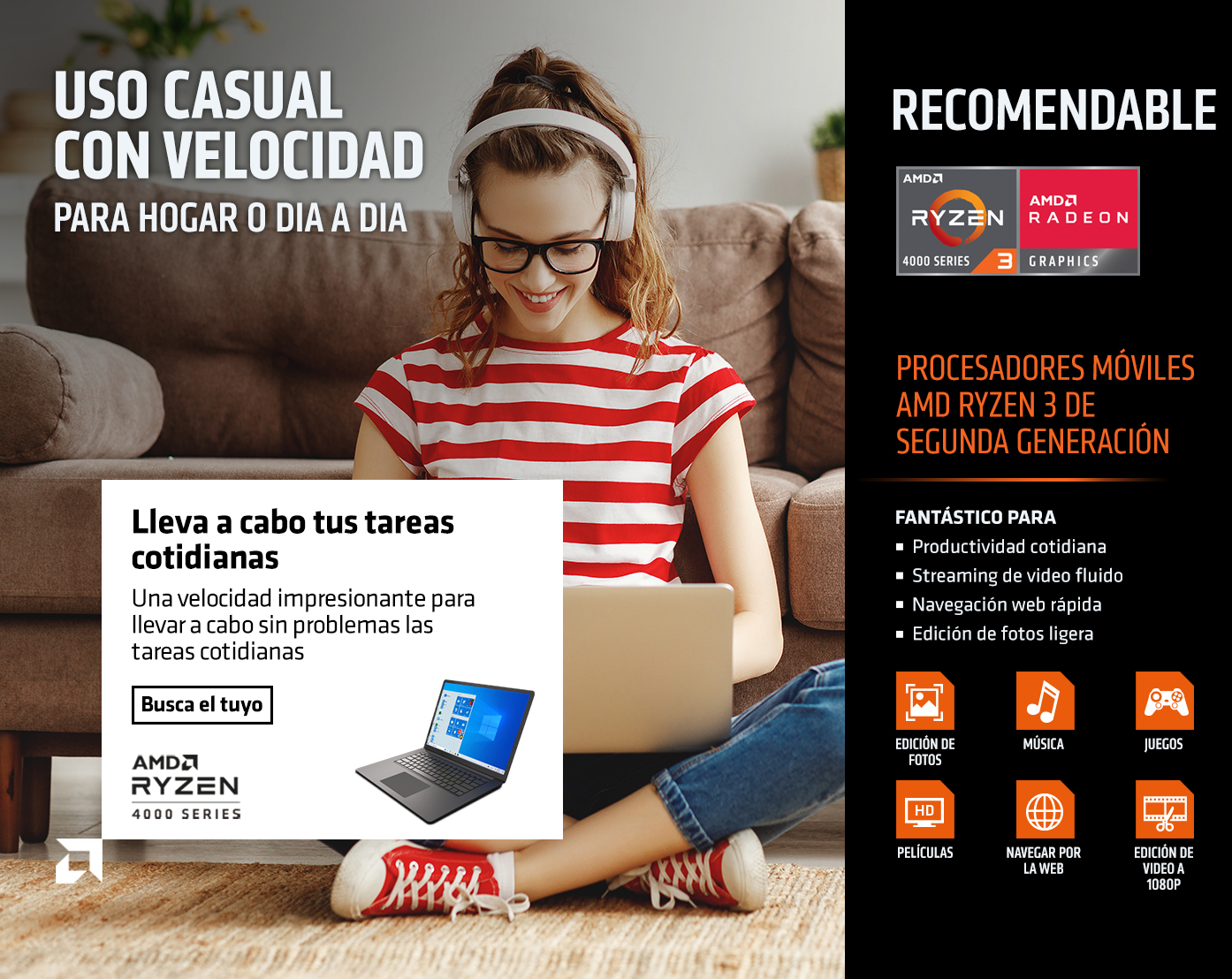 Uso Casual con Velocidad para Hogar día a día