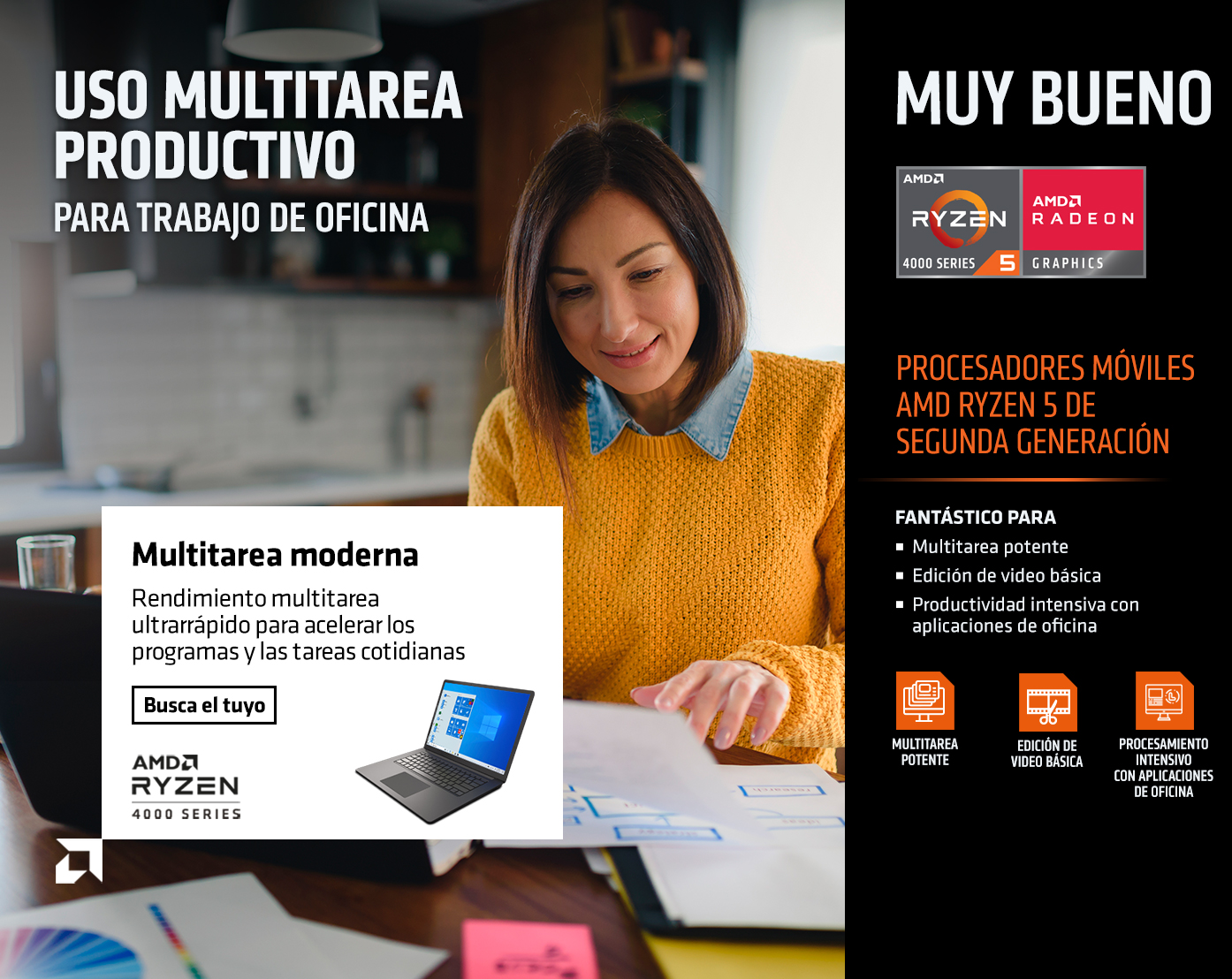 Uso Multitarea Productivo para Trabajo de Oficina