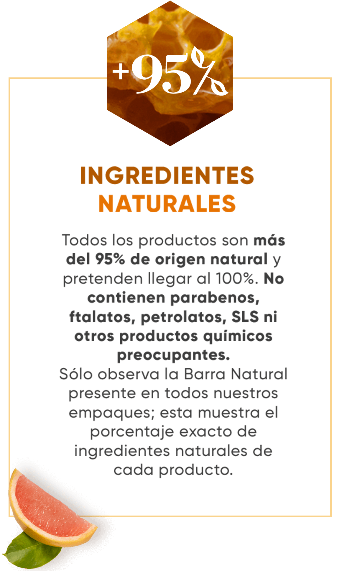 INGREDIENTES NATURALES