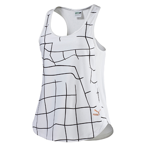 POLERA EVO GRID TANK BLANCA